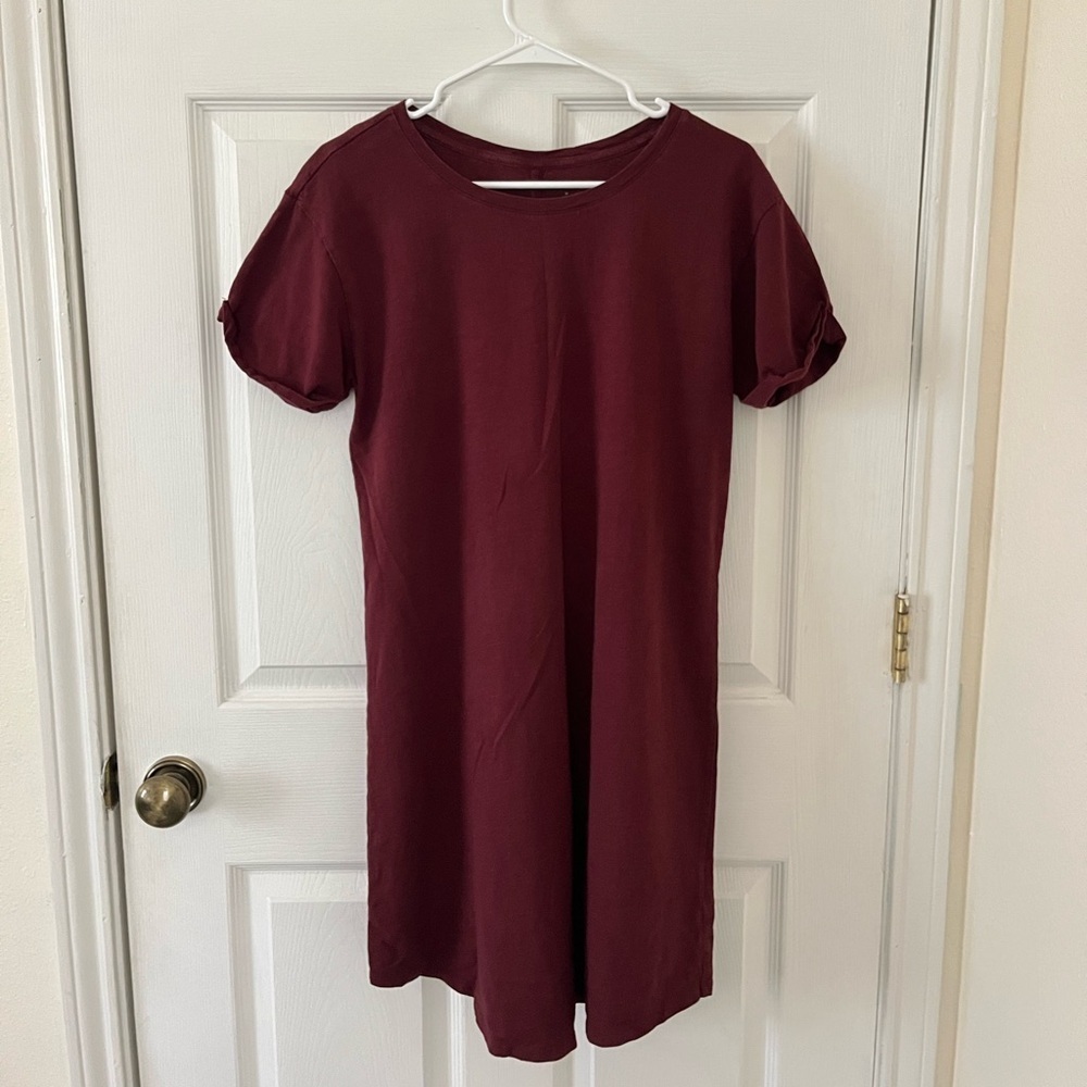 Daily Ritual Burgundy Mini Dress